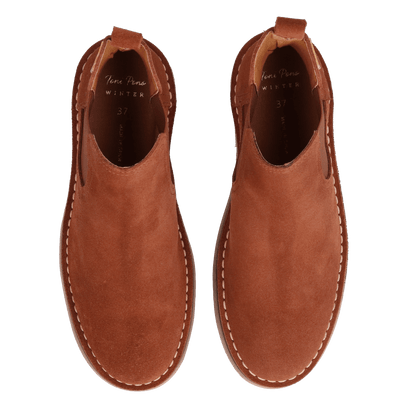 Isa-SY Damen Wildleder Chelsea Boots Moka