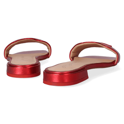 Cupido Damen Pantoletten Metallic Red