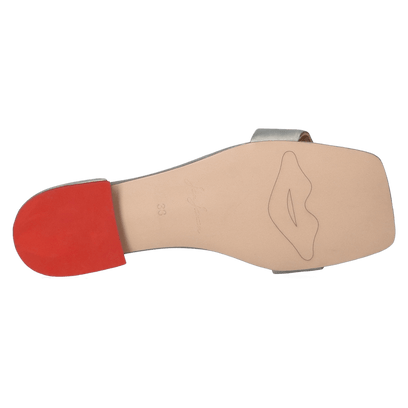 Cupido Damen Pantoletten Metallic Platino