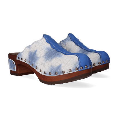 Wannabe Wood Damen Clogs Jeans Blue