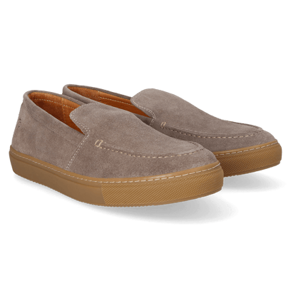 Joan Herren Wildleder-Loafer Taupe