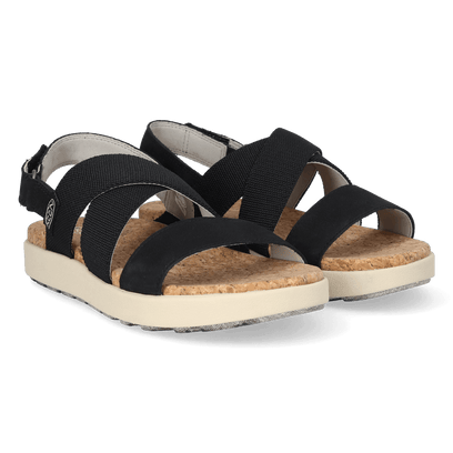 Elle Criss Cross Damen Sandalen Black/Birch