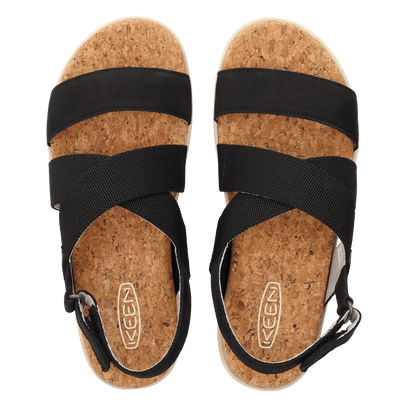 Elle Criss Cross Damen Sandalen Black/Birch