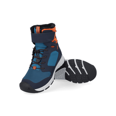 Skua Older Kids Winter Boots Sky Captain/Gold Flame