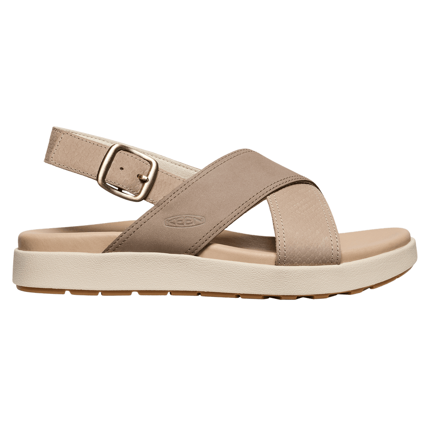 Elle Luxe Cross Strap Damen Sandalen Plaza Taupe/Brindle