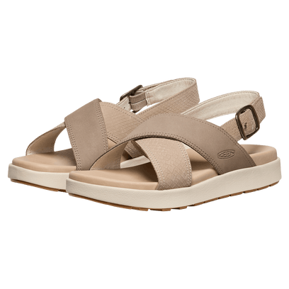 Elle Luxe Cross Strap Damen Sandalen Plaza Taupe/Brindle