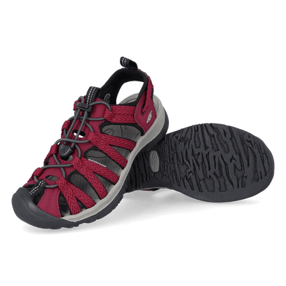 Whisper Damen Wandersandalen Beaujolais/Black