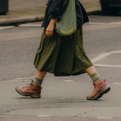 Targhee IV Mid Damen Wanderschuhe Bison/Beaujolais