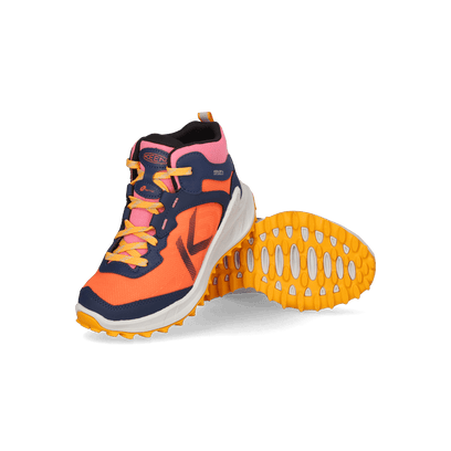 Zionic Mid Older Kids Wanderschuhe Naval Academy/Nasturtium