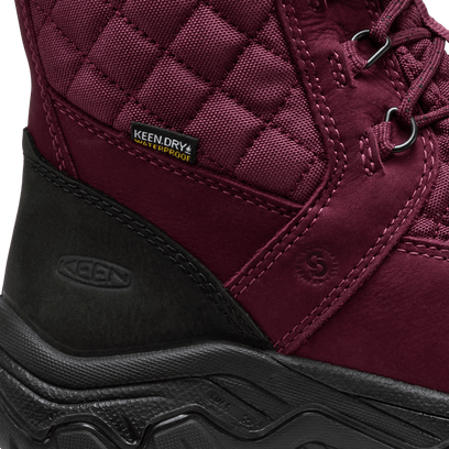 Greta II Damen Leder-Boots Fig/Black