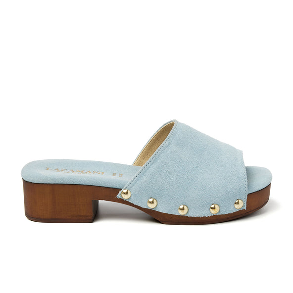 Bella Damen Clogs Wildleder Blue Bella Damen Clogs Wildleder Blue