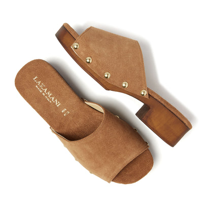 Bella Damen Clogs Wildleder Cuoio