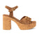 Abril Damen Wildleder-Sandalen Cognac
