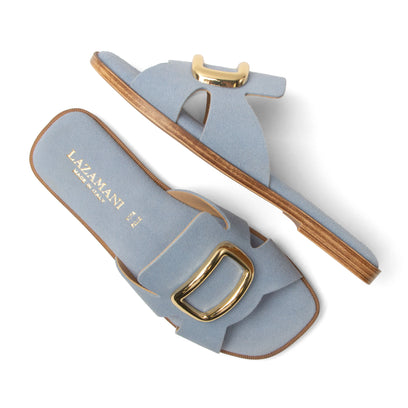 Vito Damen Wildleder-Pantoletten Blue