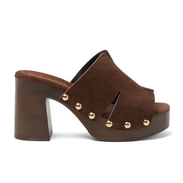 Juna Damen Wildleder-Clogs Brown Juna Damen Wildleder-Clogs Brown