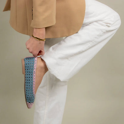 Brisa Damen Leder-Ballerinas Aqua