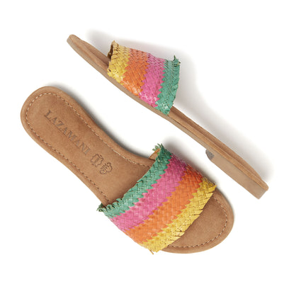 Chloe Damen Leder-Pantoletten Orange