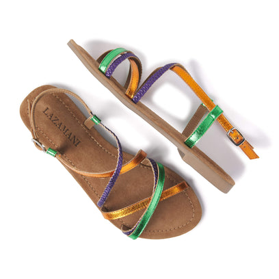 Damen Sandalen 33.524 Orange Multi