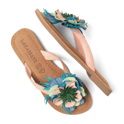 Peony Damen Leder-Zehentrenner Rose