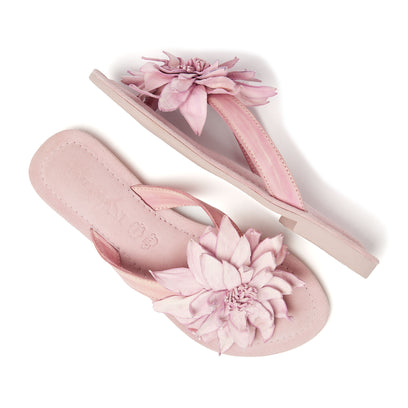 Daisy Damen Leder-Zehentrenner Pink