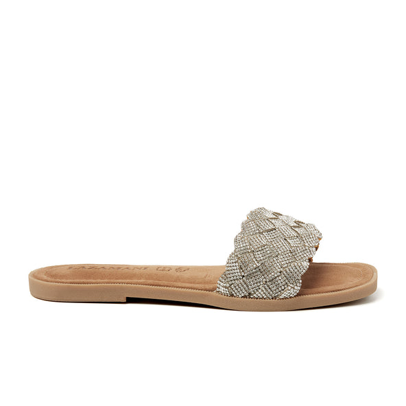 Melany Damen Pantoletten Silver Melany Damen Pantoletten Silver