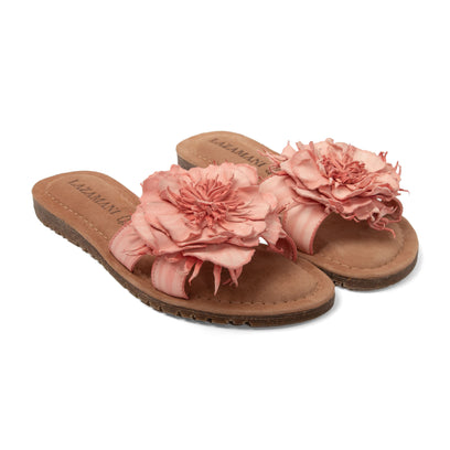 Zinnia Damen Leder-Pantoletten Coral