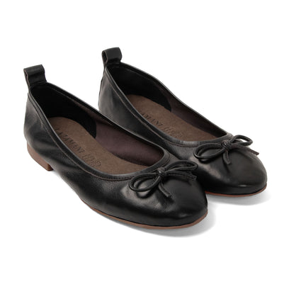 Josefina Damen Leder-Ballerinas Black