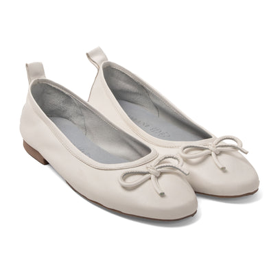Josefina Damen Leder-Ballerinas White