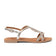 Malia Damen Leder-Sandalen Silver