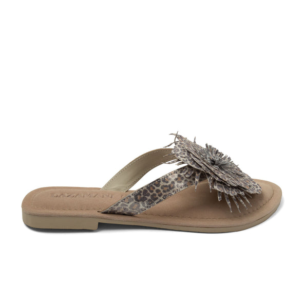 Nomi Damen Wildleder-Zehentrenner Silver Leopard Nomi Damen Wildleder-Zehentrenner Silver Leopard