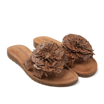 Moa Damen Wildleder-Pantoletten Tan