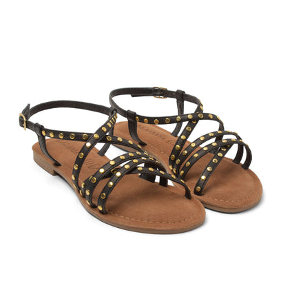 Tova Damen Leder-Sandalen Black
