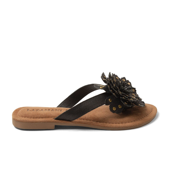 Kira Damen Leder-Zehentrenner Black Kira Damen Leder-Zehentrenner Black