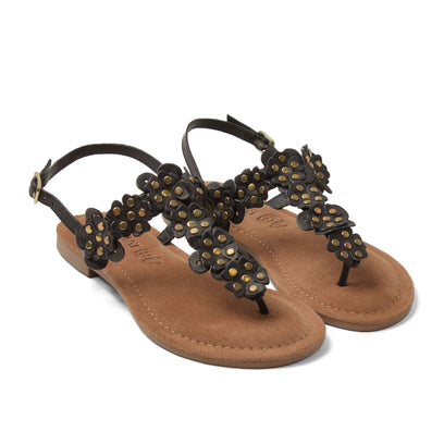 Pippa Damen Leder-Sandalen Black