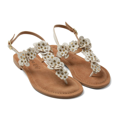 Pippa Damen Leder-Sandalen White