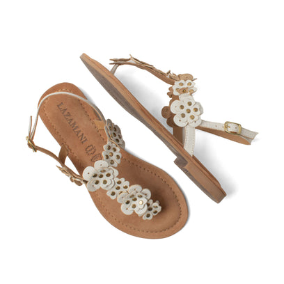 Pippa Damen Leder-Sandalen White