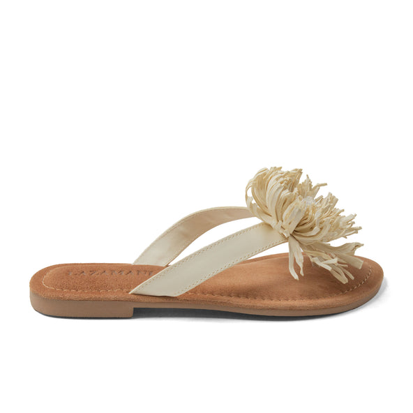 Roza Damen Leder-Zehentrenner Offwhite Roza Damen Leder-Zehentrenner Offwhite