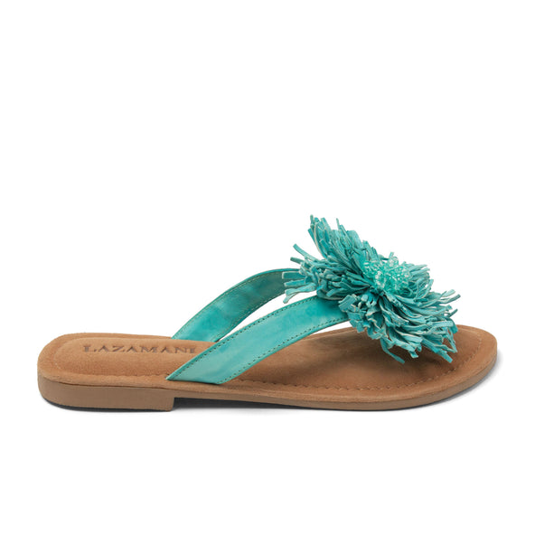 Roza Damen Leder-Zehentrenner Turquoise Roza Damen Leder-Zehentrenner Turquoise