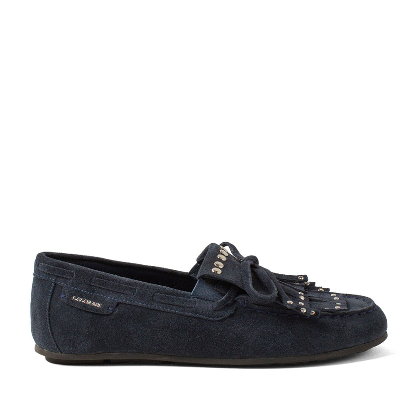Belle Damen Wildleder-Mokassins Navy