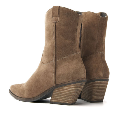 Damen-Stiefeletten 53.596 Taupe