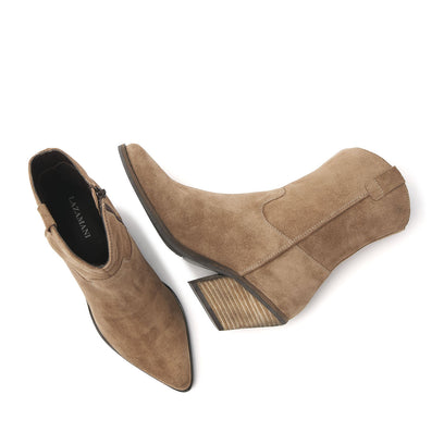 Damen-Stiefeletten 53.596 Taupe