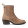 An Damen Wildleder-Stiefeletten Taupe
