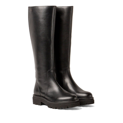 El Damen Leder-Stiefel Black