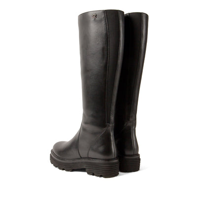 El Damen Leder-Stiefel Black