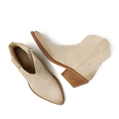 Arianna Damen Wildleder Stiefeletten Beige