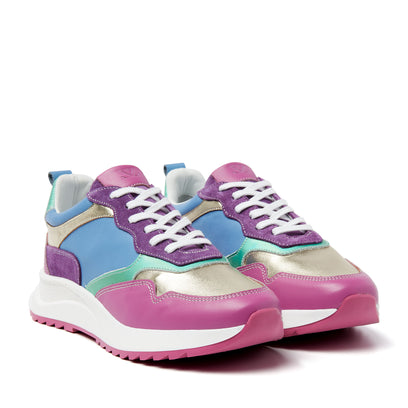 Valencia Damen Ledersneaker Fuxia