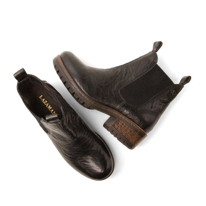 Ria Damen Leder Chelsea-Boots Black