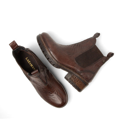 Ria Damen Leder Chelsea-Boots Brown