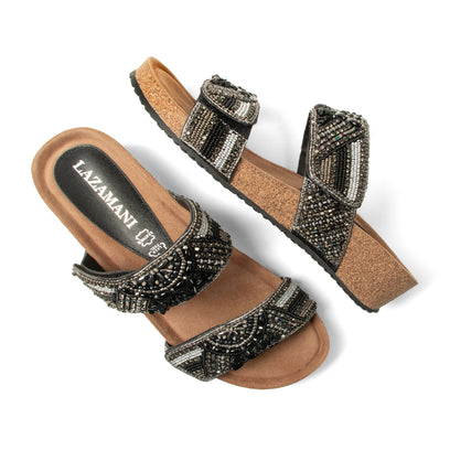 Sol Damen Leder-Pantoletten Black