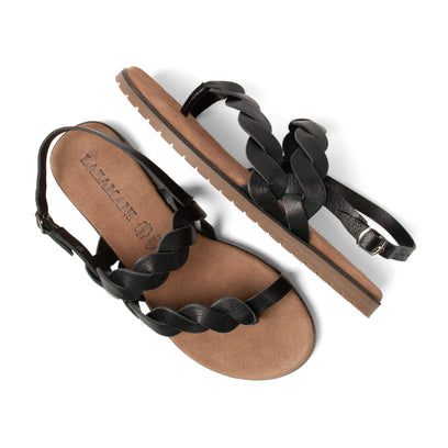 Nilda Damen Leder-Sandalen Black